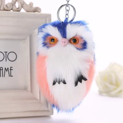 Owl Keychain Cute Fluffy Bag Charm Owl Keychain Cute Fluffy Bag Charm
