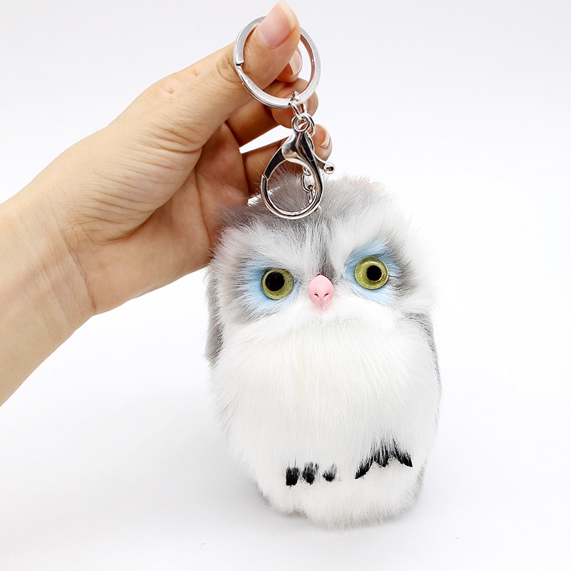 Owl Keychain Cute Fluffy Bag Charm Owl Keychain Cute Fluffy Bag Charm