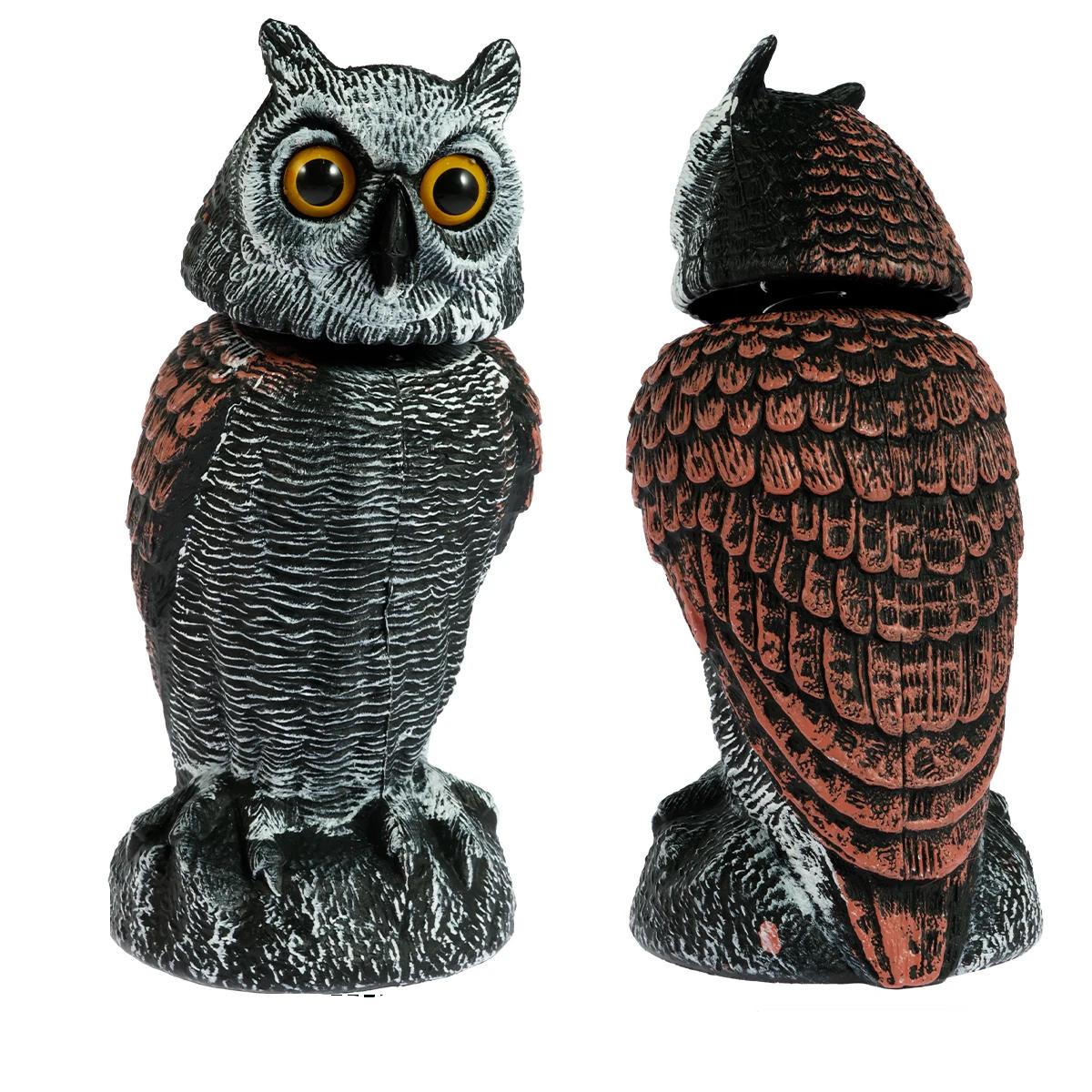 Owl Scare Bird Control Devices with 360° Swivel Head Waterproof Fake Owl Scarecrow Decoy Lifelike Simulation Owl Bird Owl Scare Bird Control Devices with 360° Swivel Head Waterproof Fake Owl Scarecrow Decoy Lifelike Simulation Owl Bird