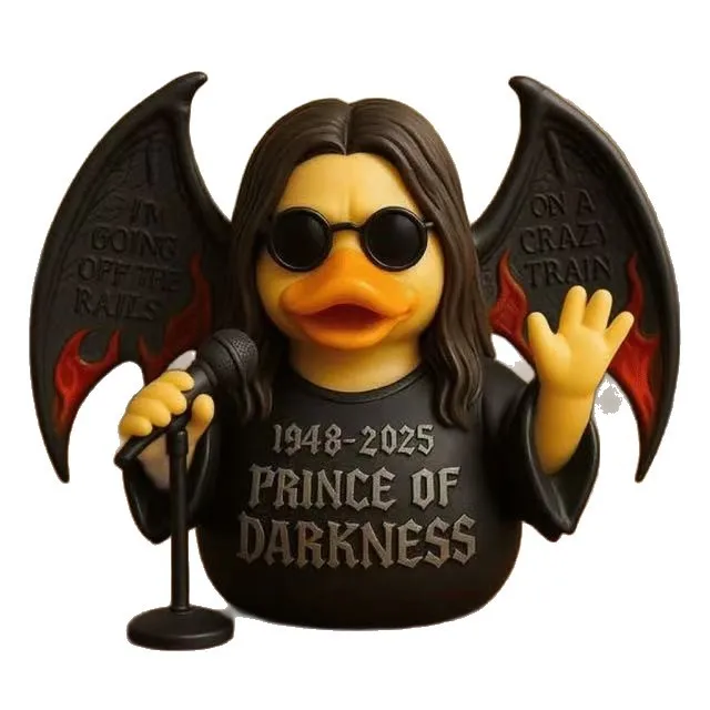 Ozzy Osbourne Back To The Beginning Rubber Duck Ornament Cute Duck Home Decor Figure Souvenir Gift Ozzy Osbourne Back To The Beginning Rubber Duck Ornament Cute Duck Home Decor Figure Souvenir Gift