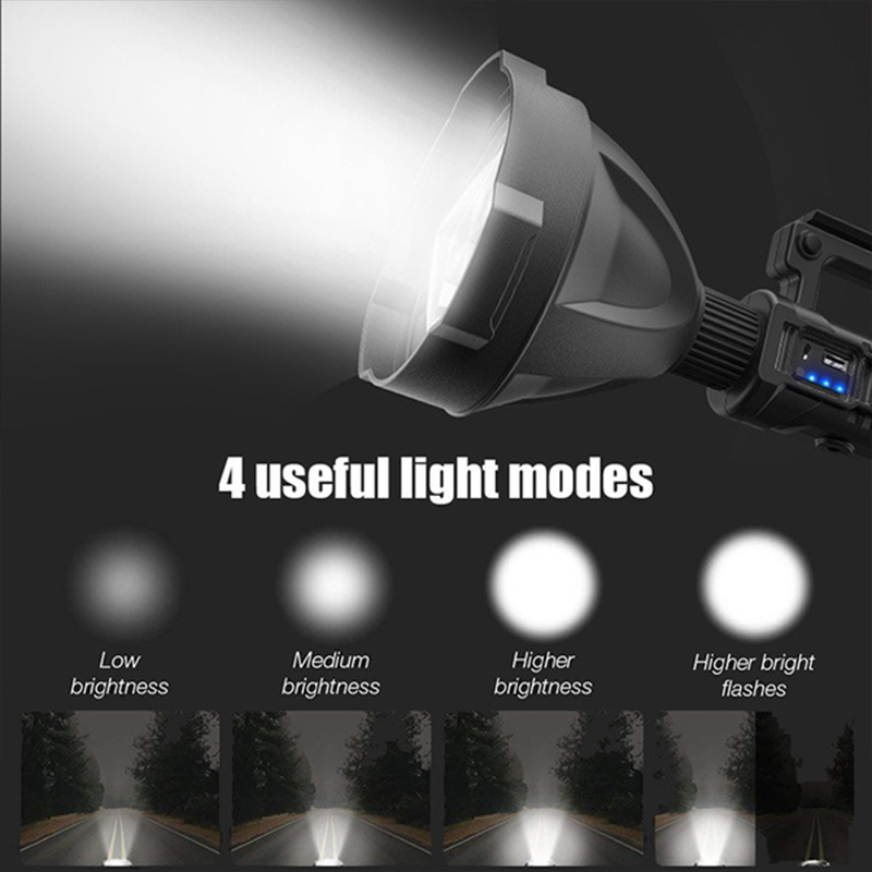 P90 Portable Powerful LED Flashlight Mountable Bracket Handheld Searchlight USB Rechargeable Spotlight Waterproof Torch P90 Portable Powerful LED Flashlight Mountable Bracket Handheld Searchlight USB Rechargeable Spotlight Waterproof Torch