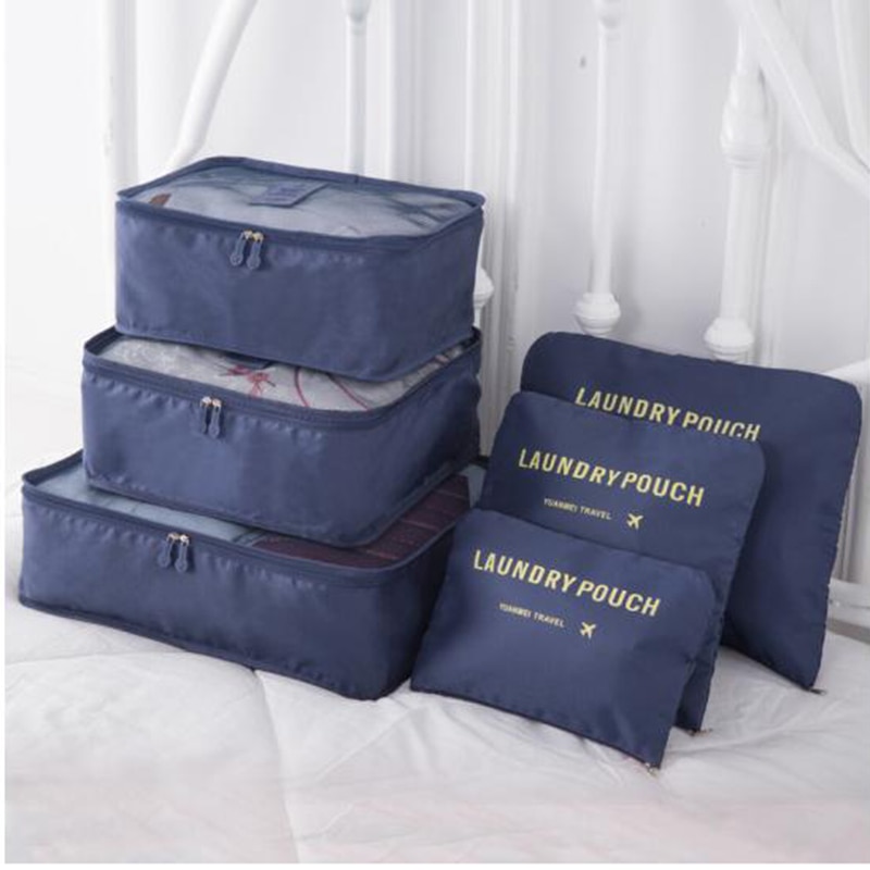 Packing Cubes Nylon Travel Organizers (Set of 6) Packing Cubes Nylon Travel Organizers (Set of 6)