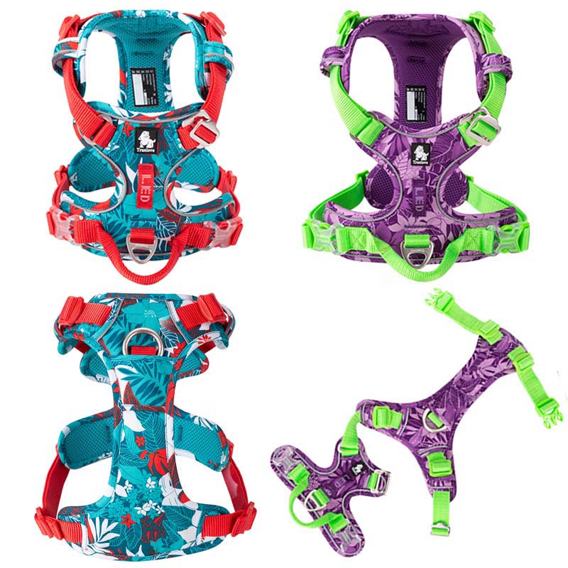 Padded Dog Harness with Reflective Strip