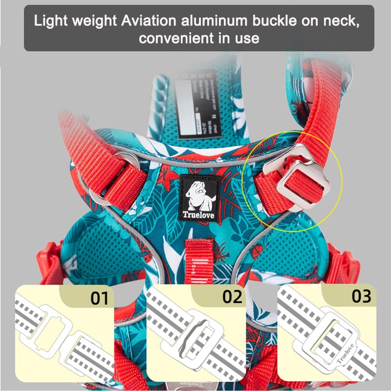 Padded Dog Harness with Reflective Strip