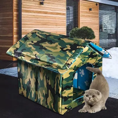 Padded Waterproof Outdoor Cat House