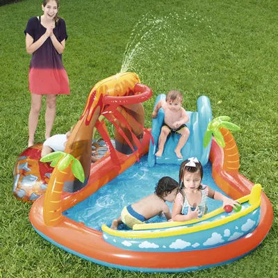 Paddling Pool with Slide Inflatable Toy