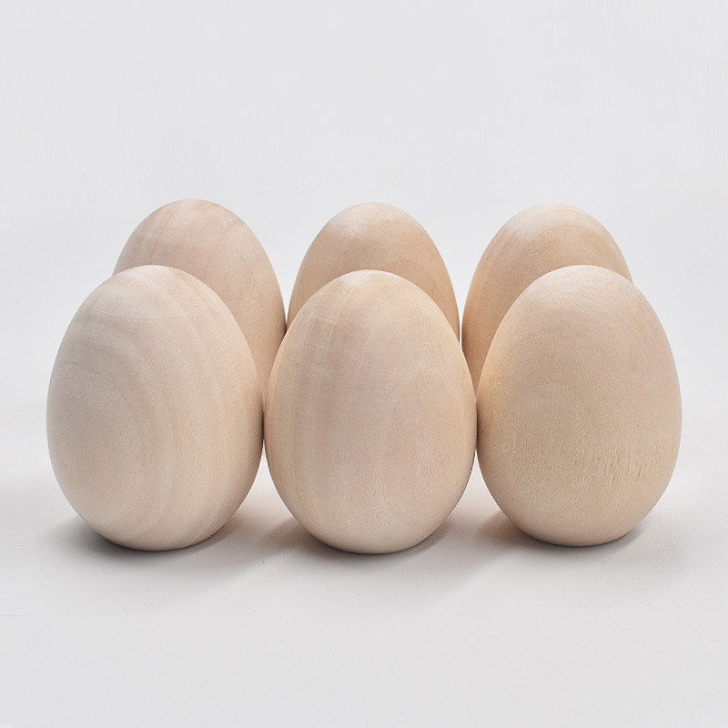 Paintable Wooden Egg Toys (3 pcs)