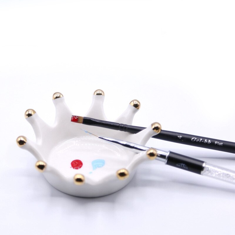 Paintbrush Rest Ceramic Brush Holder Crown Design Paintbrush Rest Ceramic Brush Holder Crown Design