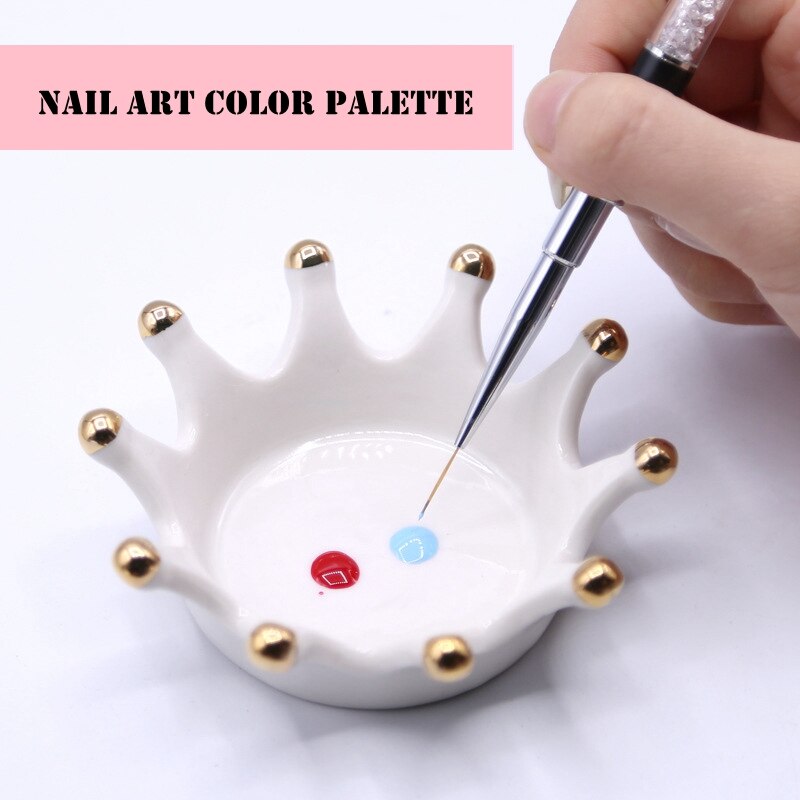 Paintbrush Rest Ceramic Brush Holder Crown Design Paintbrush Rest Ceramic Brush Holder Crown Design