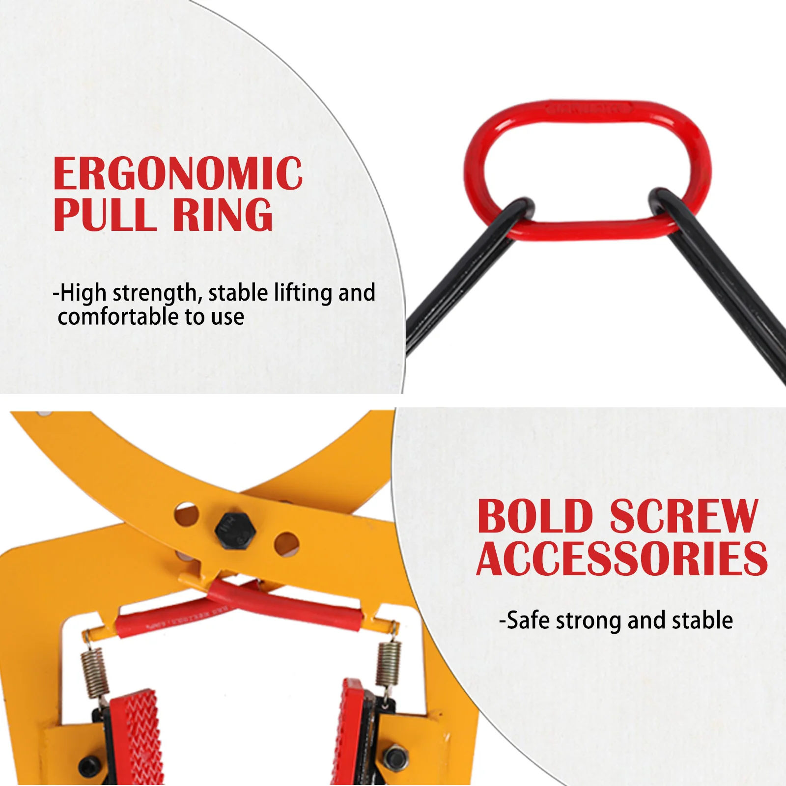 Pallet Puller Clamp Stone Carrying Pliers Lifter Sling Ring Stone Clamp 280kg Jaw Opening 6-24cm Pallet Puller Clamp Stone Carrying Pliers Lifter Sling Ring Stone Clamp 280kg Jaw Opening 6-24cm