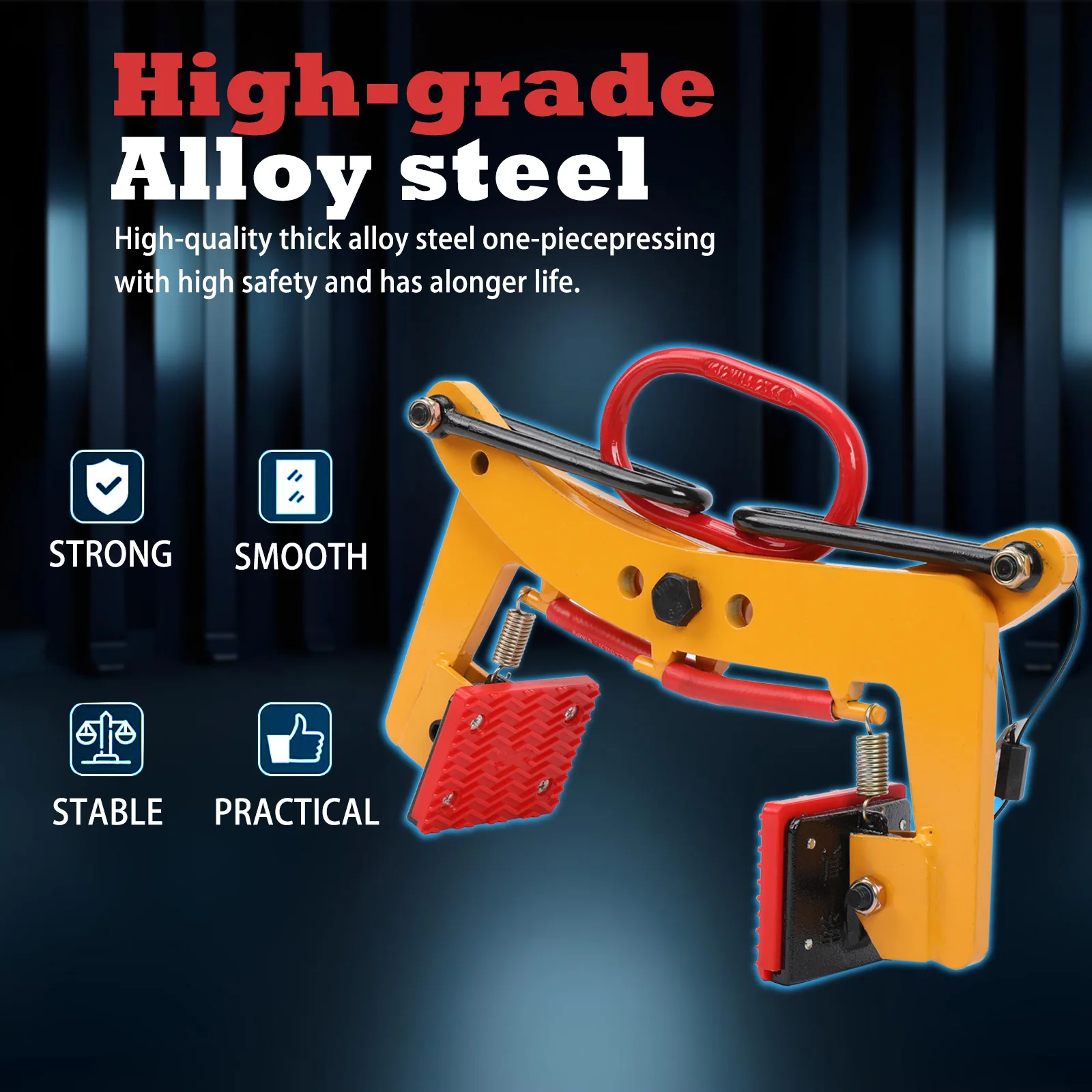 Pallet Puller Clamp Stone Carrying Pliers Lifter Sling Ring Stone Clamp 280kg Jaw Opening 6-24cm Pallet Puller Clamp Stone Carrying Pliers Lifter Sling Ring Stone Clamp 280kg Jaw Opening 6-24cm