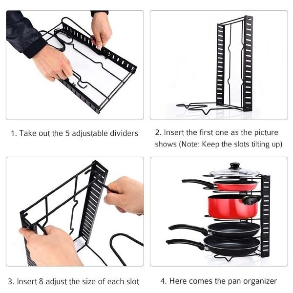 Pan Organizer Kitchen Storage Rack Pan Organizer Kitchen Storage Rack