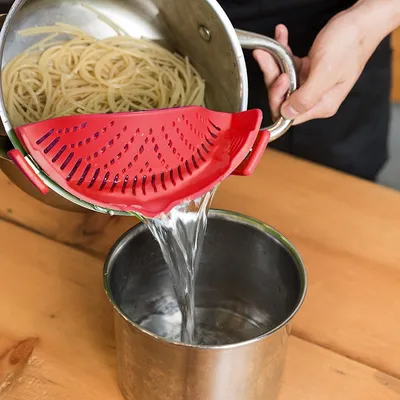 Pan Strainer Silicone Clip On Drainer