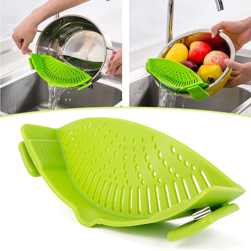 Pan Strainer Silicone Clip On Drainer