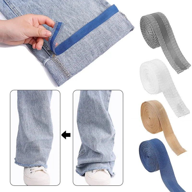 Pants Edge Shorten Self-Adhesive Tape for Trousers Legs Edge Shortening Tape Paste Hem Iron on Pants Jeans Clothes Pants Edge Shorten Self-Adhesive Tape for Trousers Legs Edge Shortening Tape Paste Hem Iron on Pants Jeans Clothes