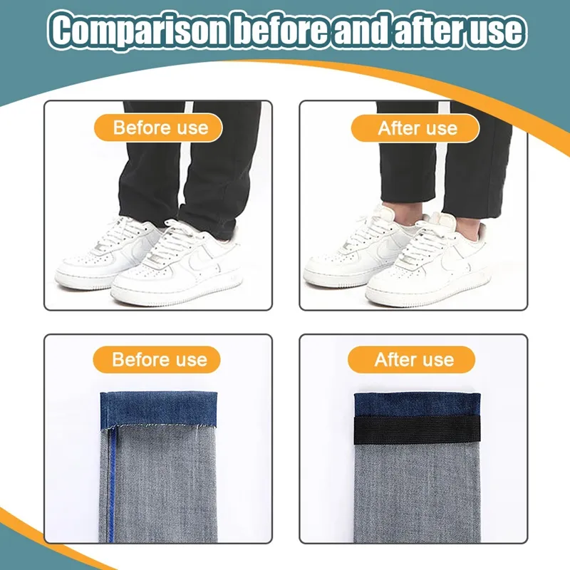 Pants Edge Shorten Self-Adhesive Tape for Trousers Legs Edge Shortening Tape Paste Hem Iron on Pants Jeans Clothes