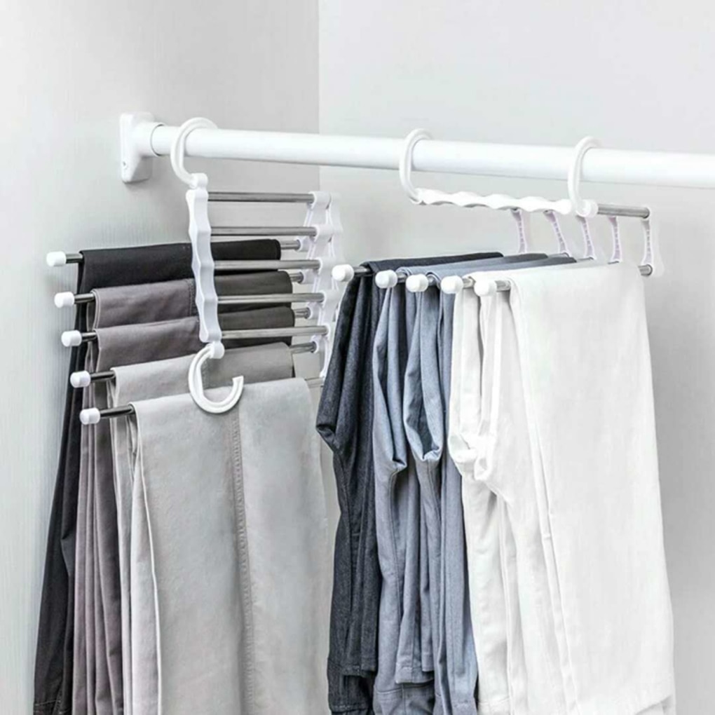 Pants Rack 5-Rod Stainless Hanger Pants Rack 5-Rod Stainless Hanger