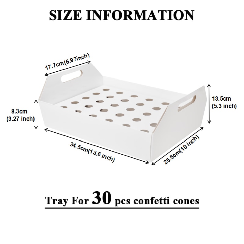 Paper 30 Slot Confetti Cone Holder Paper 30 Slot Confetti Cone Holder