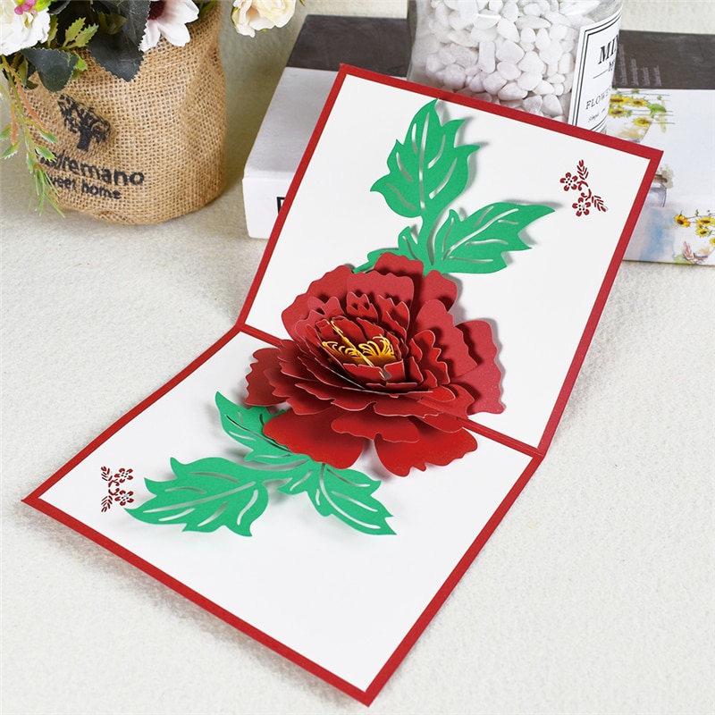 Paper 3D Pop Up Flower Card Paper 3D Pop Up Flower Card