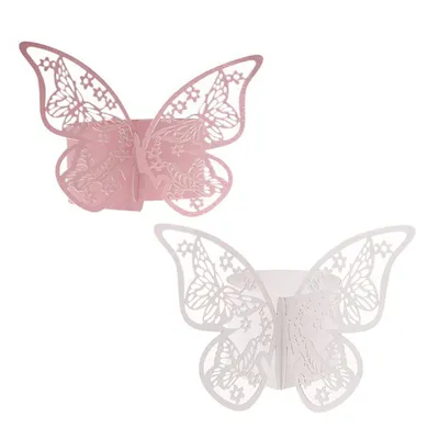 Paper Butterfly Napkin Rings (50pcs)