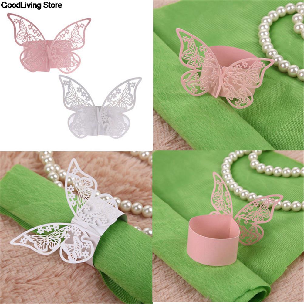 Paper Butterfly Napkin Rings (50pcs)