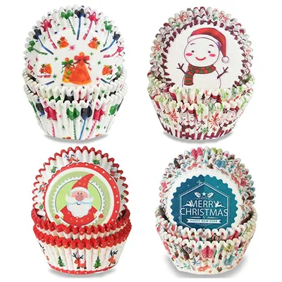 Paper Christmas Cupcake Liners (100pcs) Paper Christmas Cupcake Liners (100pcs)