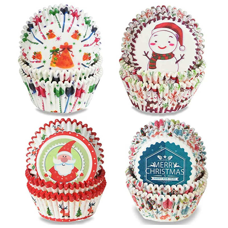 Paper Christmas Cupcake Liners (100pcs)