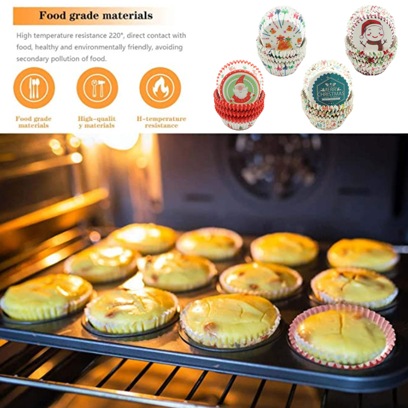 Paper Christmas Cupcake Liners (100pcs) Paper Christmas Cupcake Liners (100pcs)