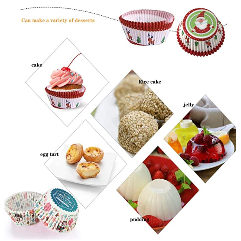 Paper Christmas Cupcake Liners (100pcs) Paper Christmas Cupcake Liners (100pcs)