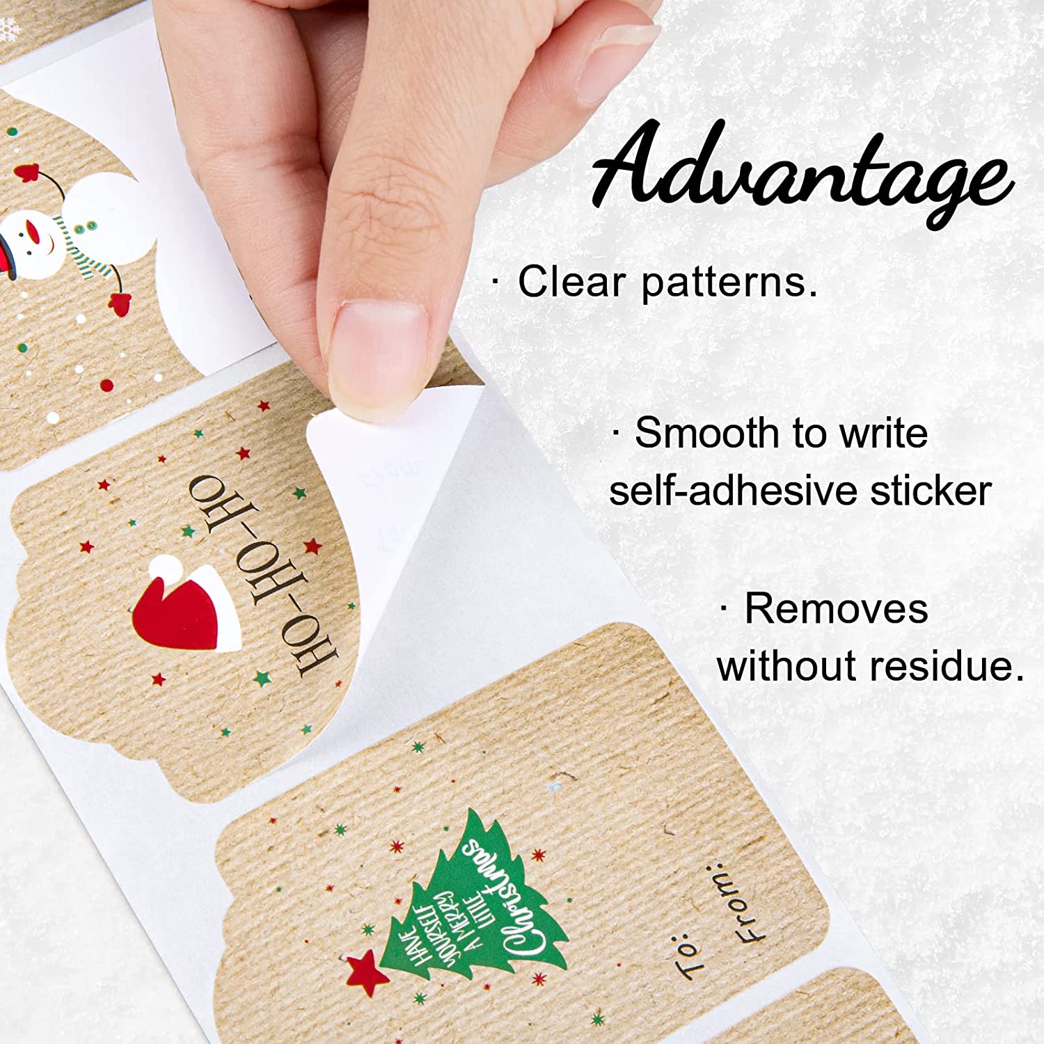 Paper Christmas Gift Sticker Labels (300pcs) Paper Christmas Gift Sticker Labels (300pcs)