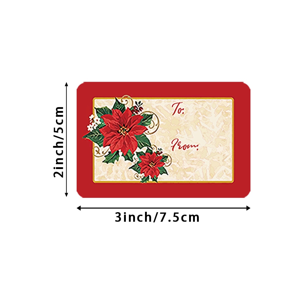 Paper Christmas Gift Tag Stickers (250pcs)