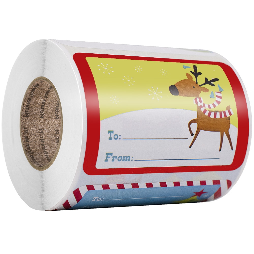 Paper Christmas Gift Tag Stickers (250pcs)