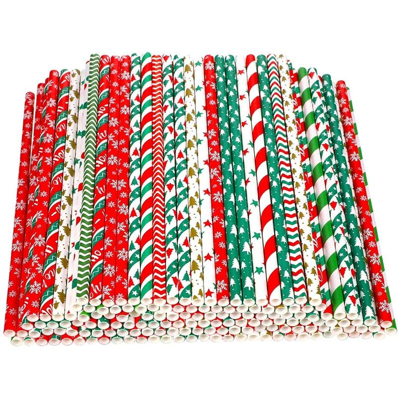 Paper Christmas Straws (25pcs) Paper Christmas Straws (25pcs)