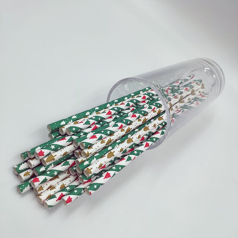 Paper Christmas Straws (25pcs)
