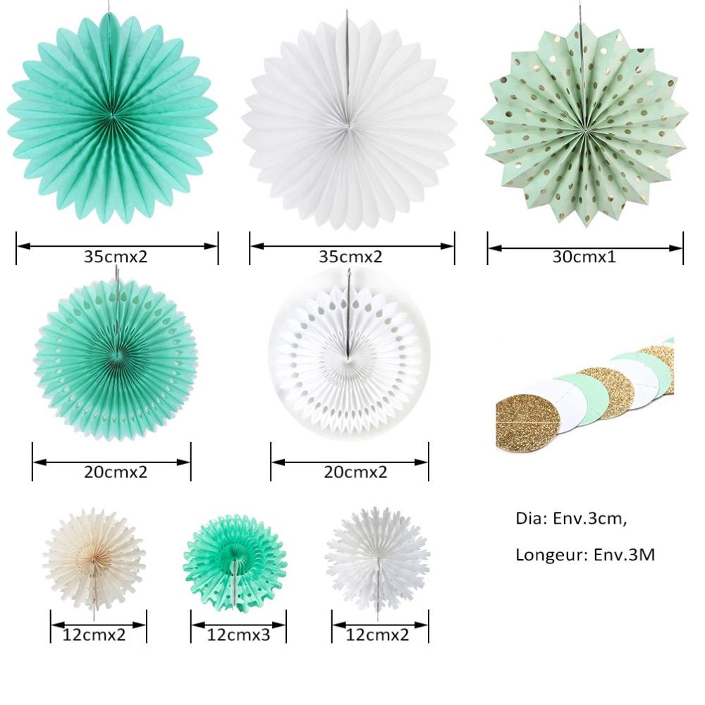 Paper Decoration Circle Garland Decor (17pcs) Paper Decoration Circle Garland Decor (17pcs)