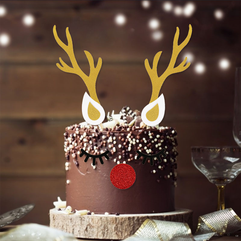 Paper Deer Antler Cake Topper Set