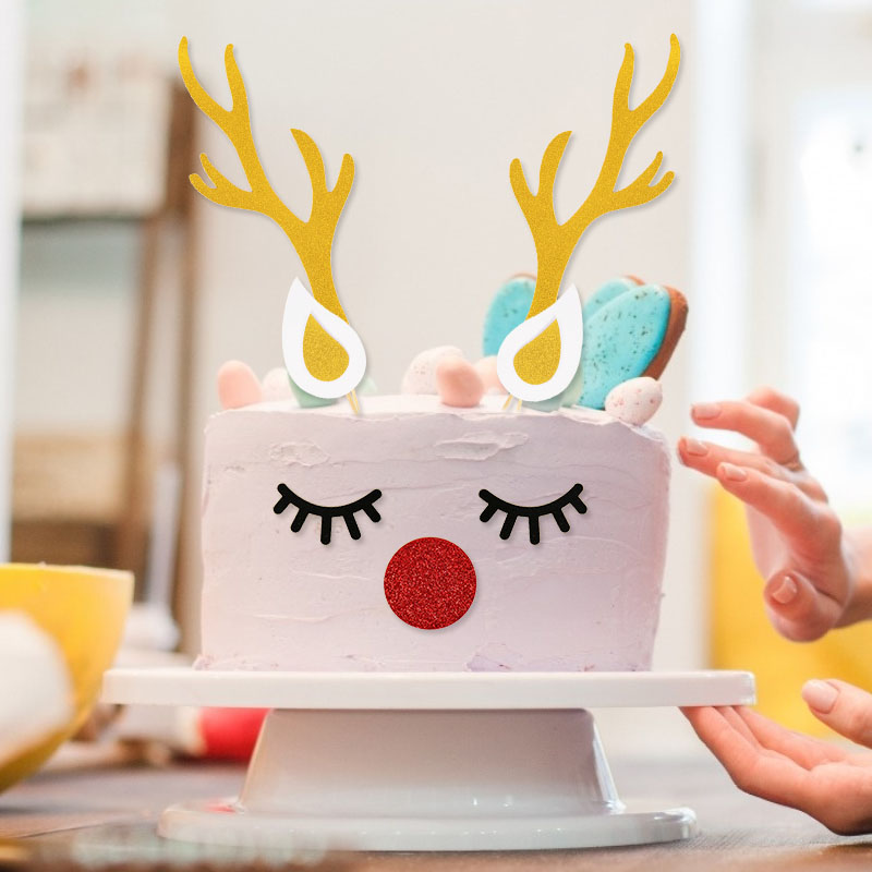 Paper Deer Antler Cake Topper Set Paper Deer Antler Cake Topper Set