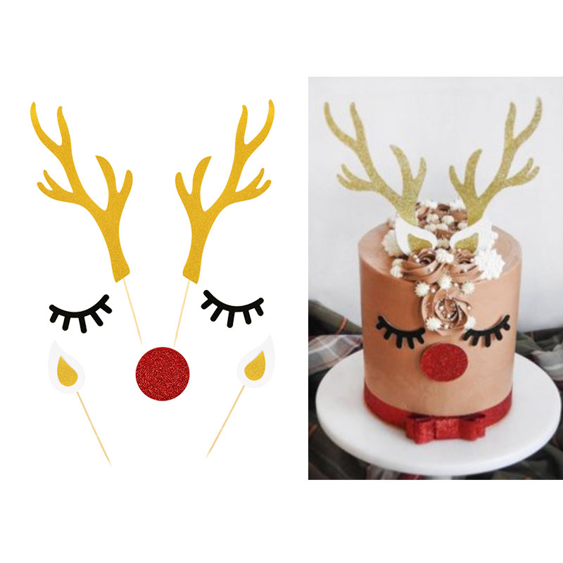 Paper Deer Antler Cake Topper Set Paper Deer Antler Cake Topper Set