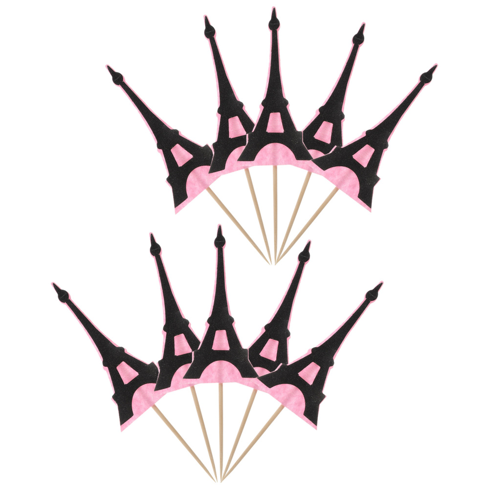 Paper Eiffel Tower Cake Toppers (12pcs)