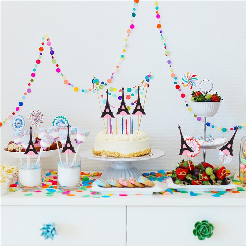 Paper Eiffel Tower Cake Toppers (12pcs) Paper Eiffel Tower Cake Toppers (12pcs)