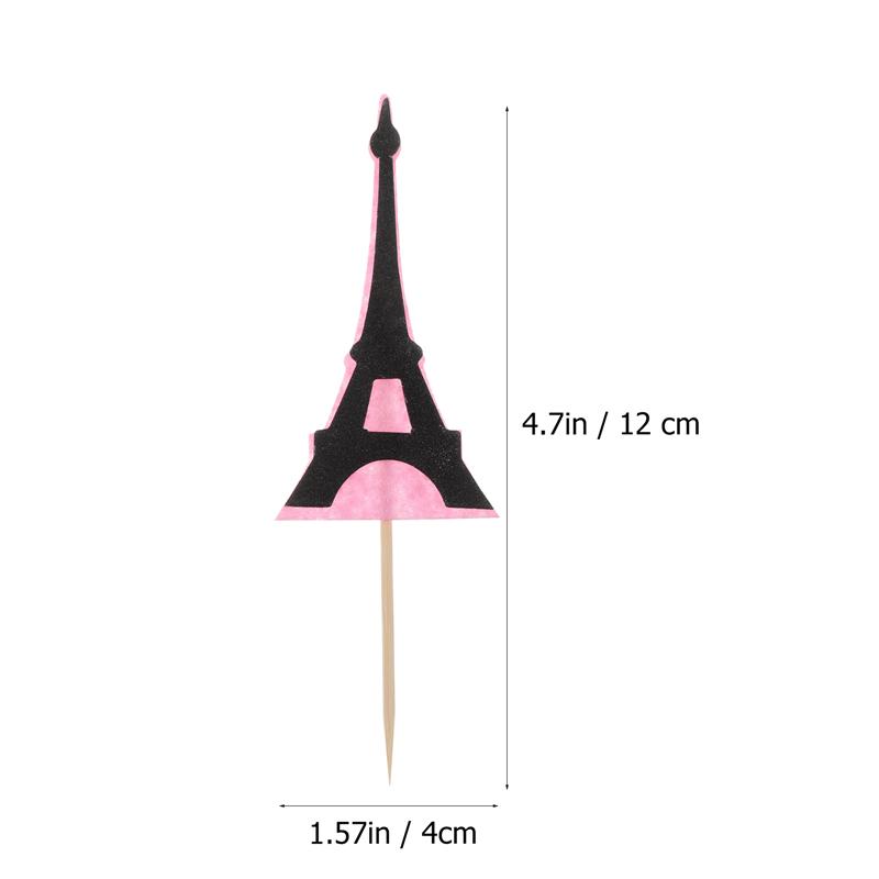 Paper Eiffel Tower Cake Toppers (12pcs) Paper Eiffel Tower Cake Toppers (12pcs)