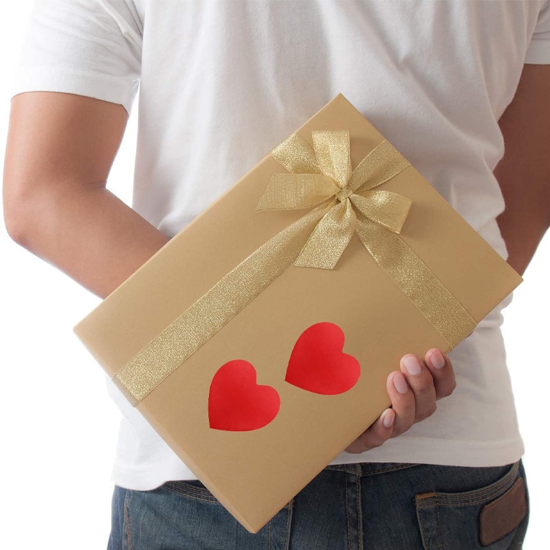 Paper Heart Shape Stickers (50pcs)