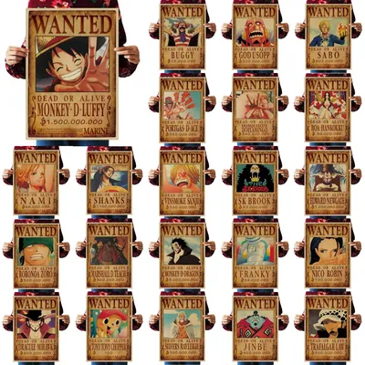Paper One Piece Wanted Posters (20pcs)
