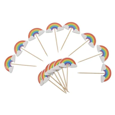 Paper Rainbow Cupcake Toppers (24pcs)