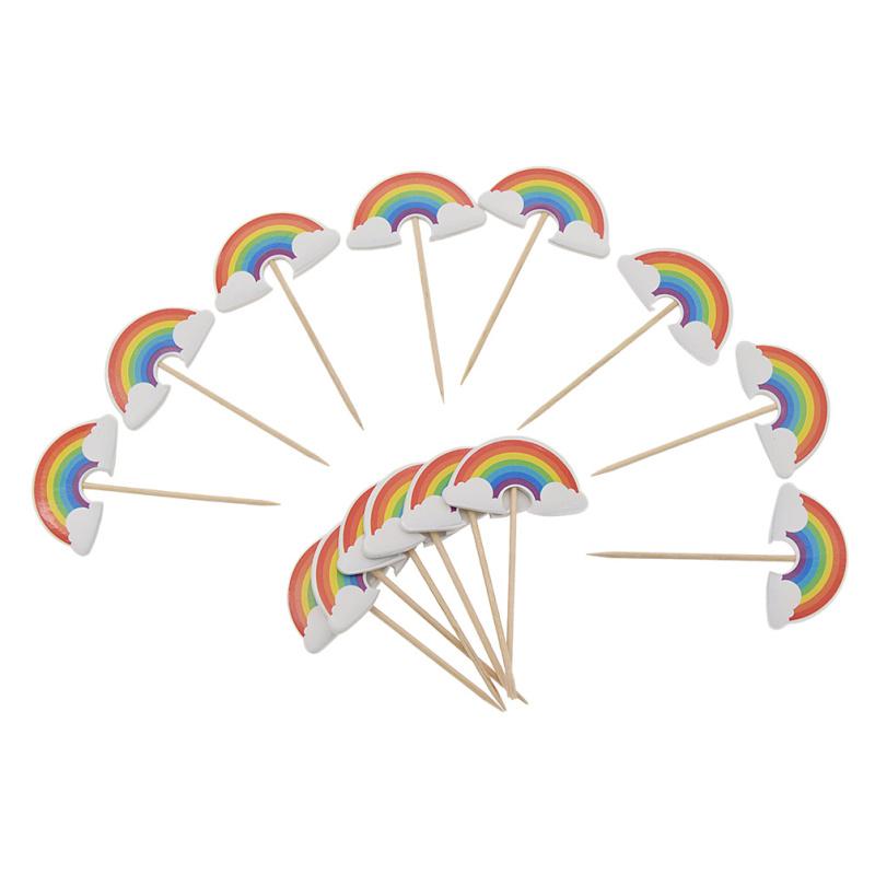 Paper Rainbow Cupcake Toppers (24pcs)