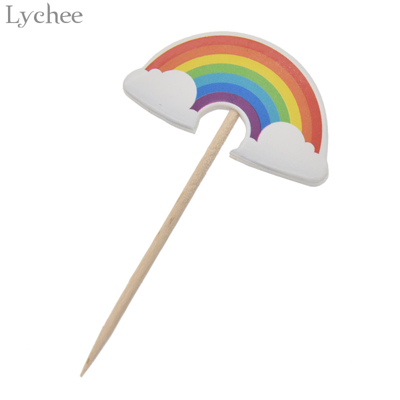 Paper Rainbow Cupcake Toppers (24pcs)