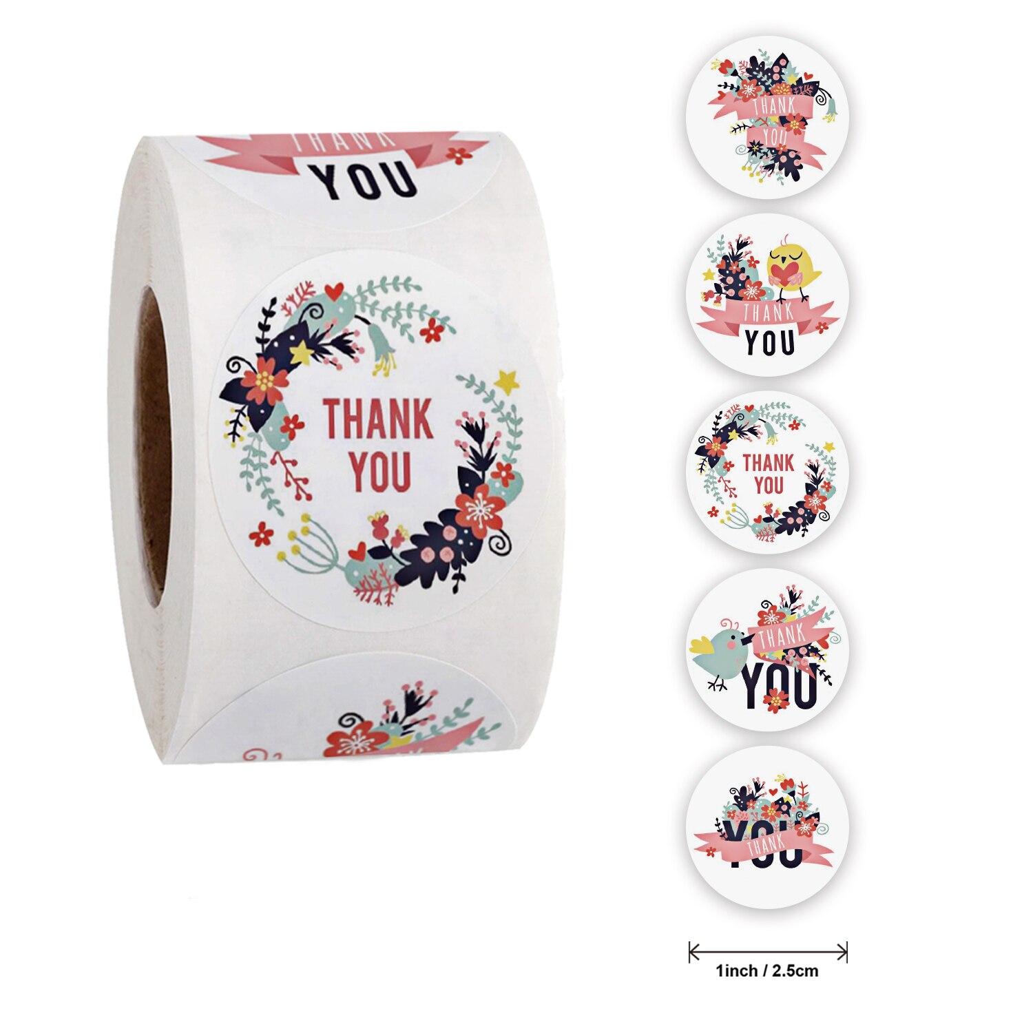 Paper Thank You Sticker Labels (50pcs) Paper Thank You Sticker Labels (50pcs)
