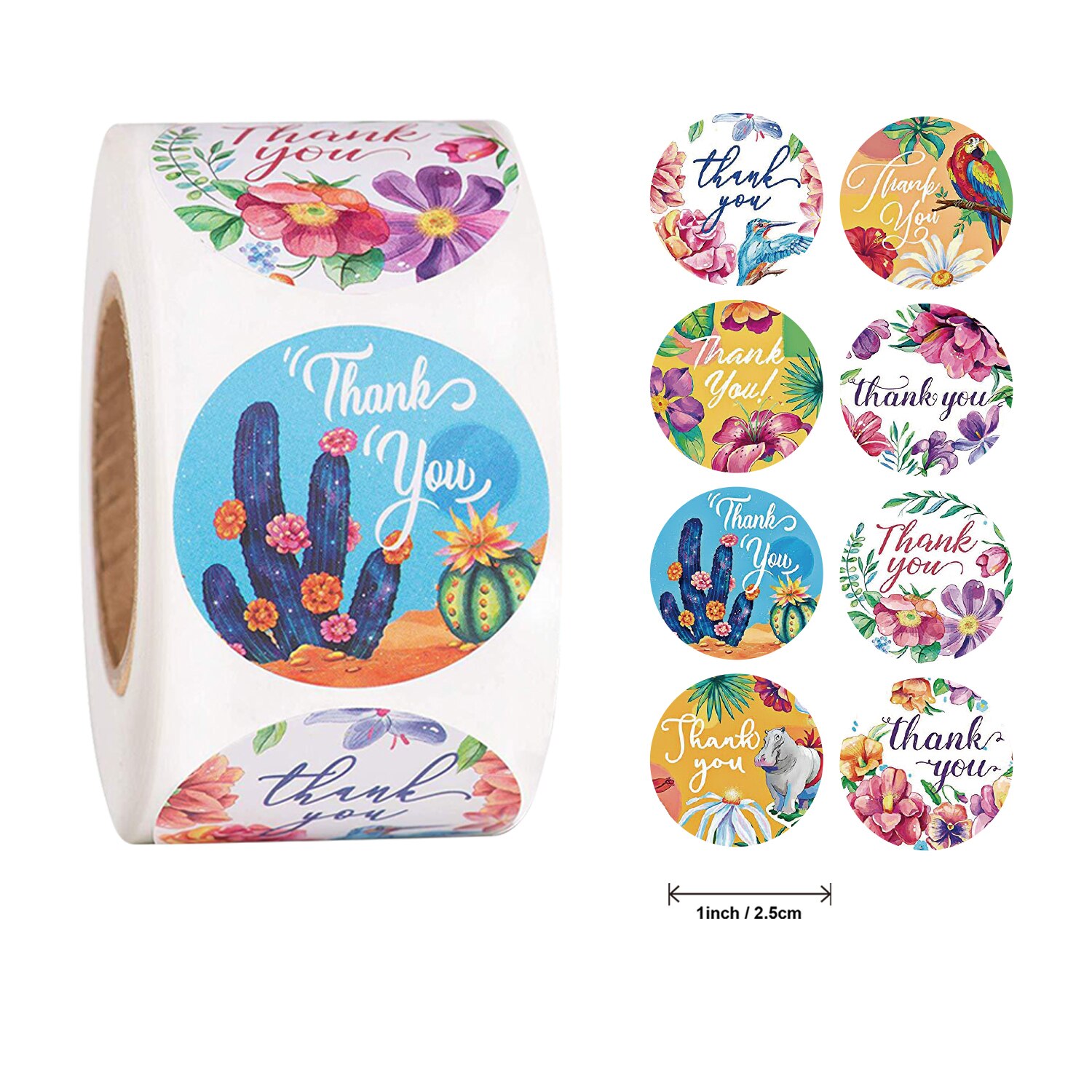 Paper Thank You Sticker Labels (50pcs) Paper Thank You Sticker Labels (50pcs)