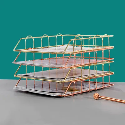 Paper Tray Organizer Metal File Storage