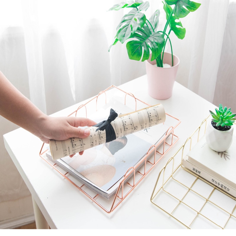 Paper Tray Organizer Metal File Storage